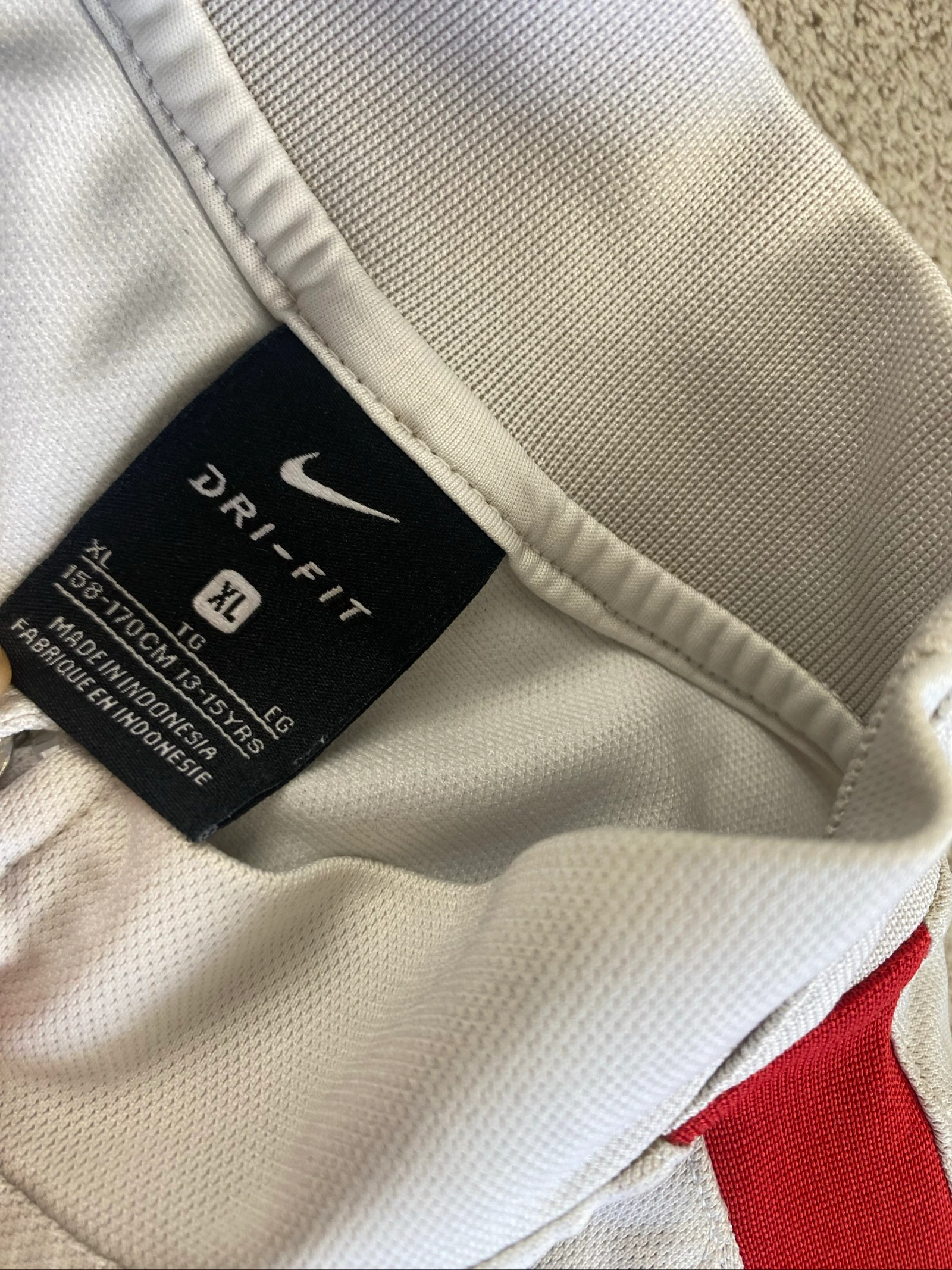 Nike PSG Jaqueta Esportiva Dri-FIT Branca Vermelha Tamanho XL Juvenil – photo 15